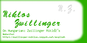 miklos zwillinger business card